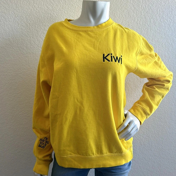 Harry Styles Tour Merch Yellow Kiwi Im Having Your Baby Sweatshirt - Picture 1 of 9